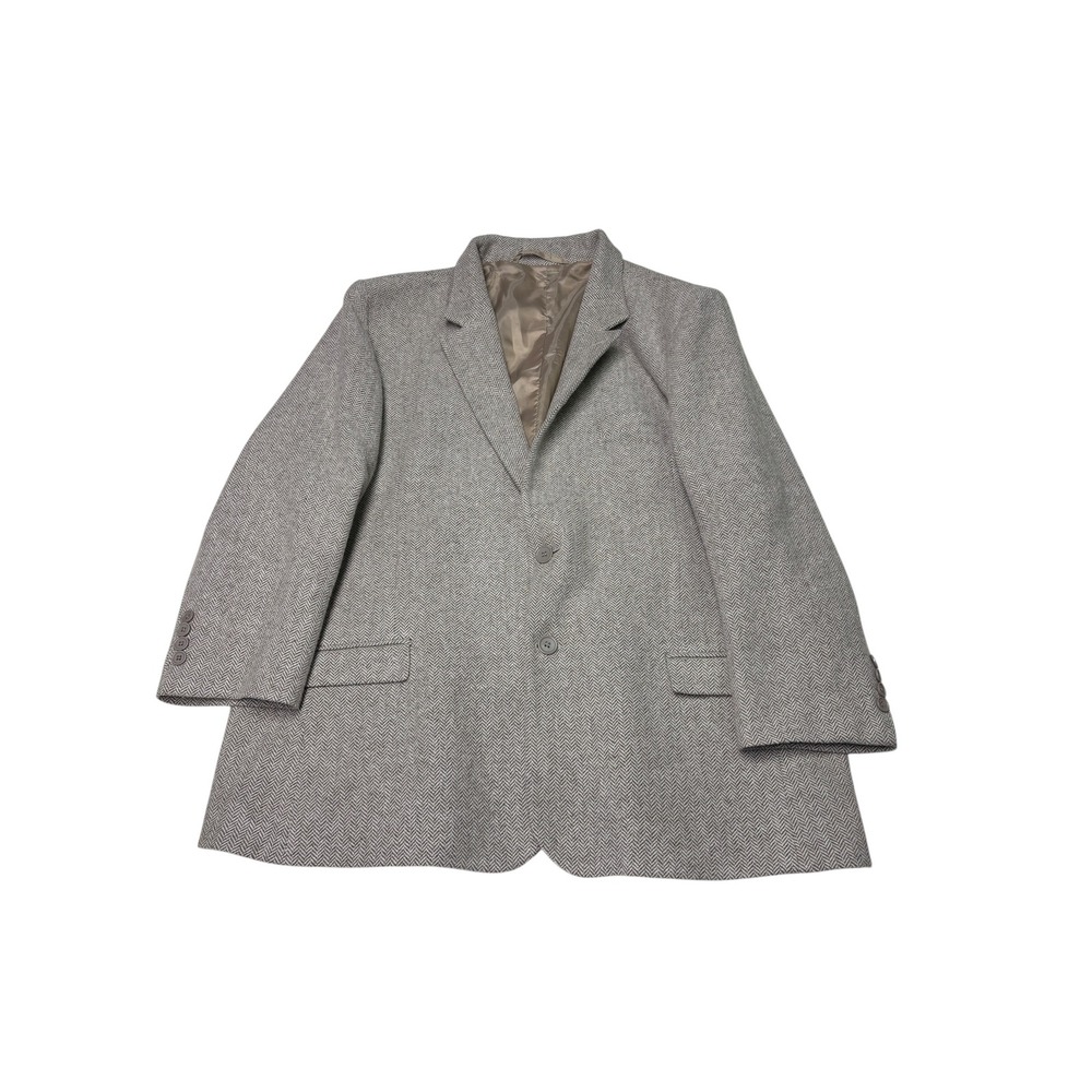 Kirrin Finch Tan Herringbone Recycled Wool Blazer Jacket Plus Size XXXL
